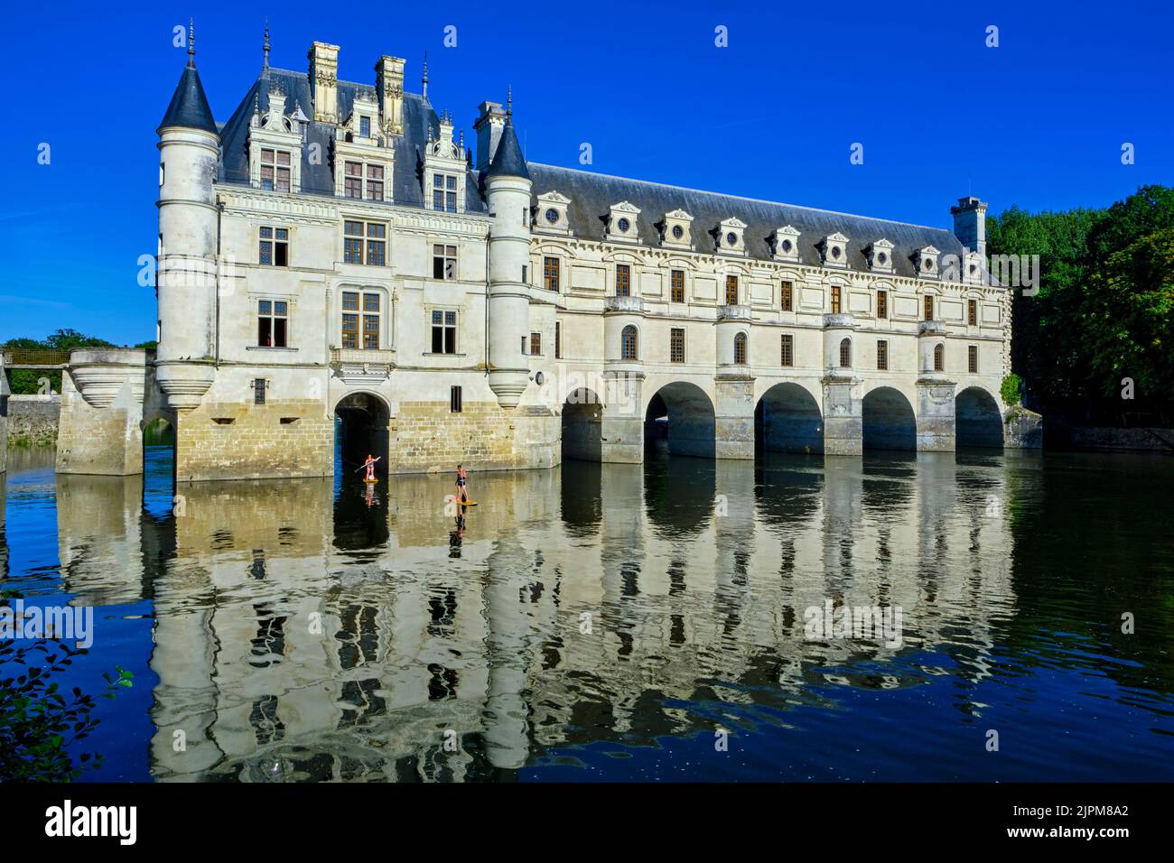 Francia, Indre et Loire, Chenonceaux, Château de Chenonceau, patrimonio mondiale dell'UNESCO, costruito dal 1513 al 1521 in stile rinascimentale Foto Stock