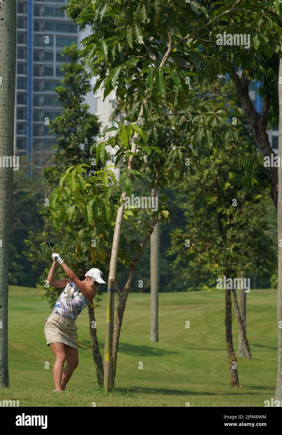 Giacarta, Indonesia. 19th ago, 2022. 19 agosto 2022-Jakerta, Indonesia-Lee Bomee della Corea del Sud azione sulla 6th hall durante un 2022 Simone Asia Pacific Cup giorno 2 al Pondok Indah Golf Cours a Giacarta, Indonesia. (Credit Image: © JJ Jung via ZUMA Press Wire) Foto Stock