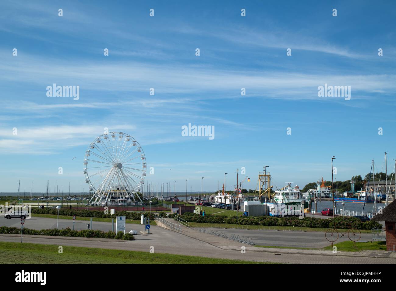 ruota panoramica a Bensersiel Foto Stock