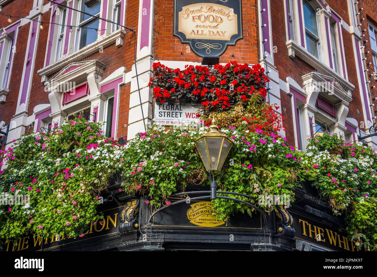 Il pub bianco leone, via floreale, covent Garden, londra, inghilterra, regno unito, wc2, Foto Stock