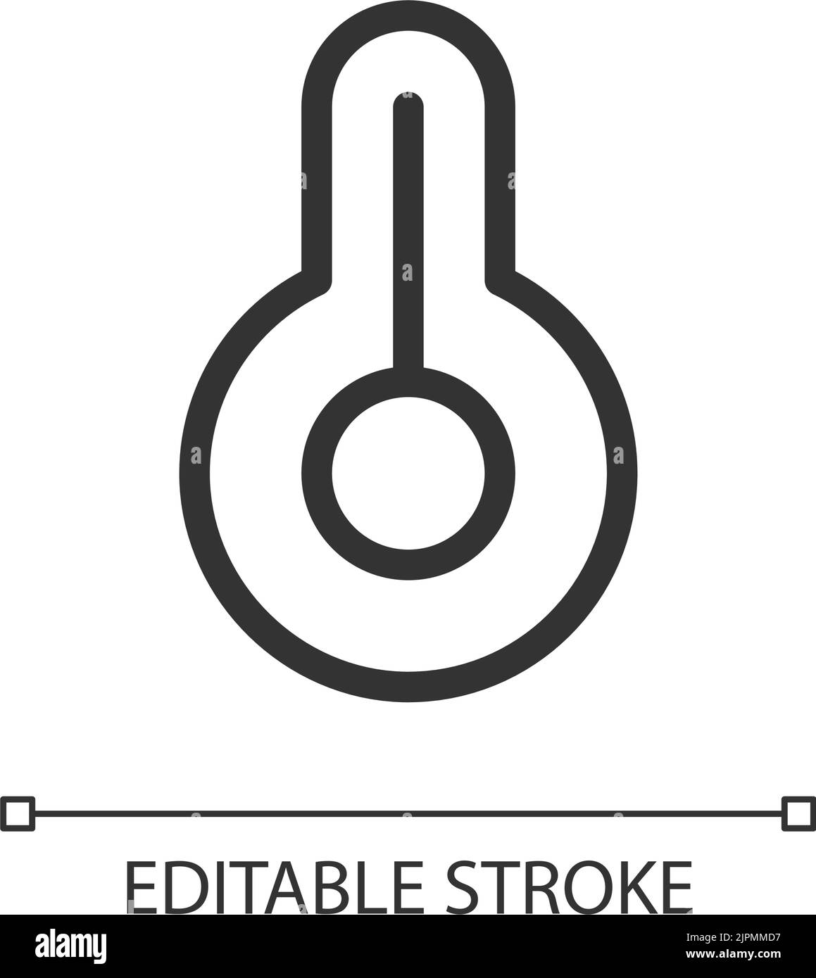 Icona dell'interfaccia utente lineare perfetta con pixel di calore Illustrazione Vettoriale