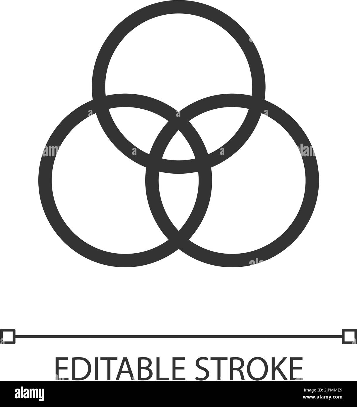 Icona dell'interfaccia utente pixel Perfect Linear per la regolazione del colore Illustrazione Vettoriale