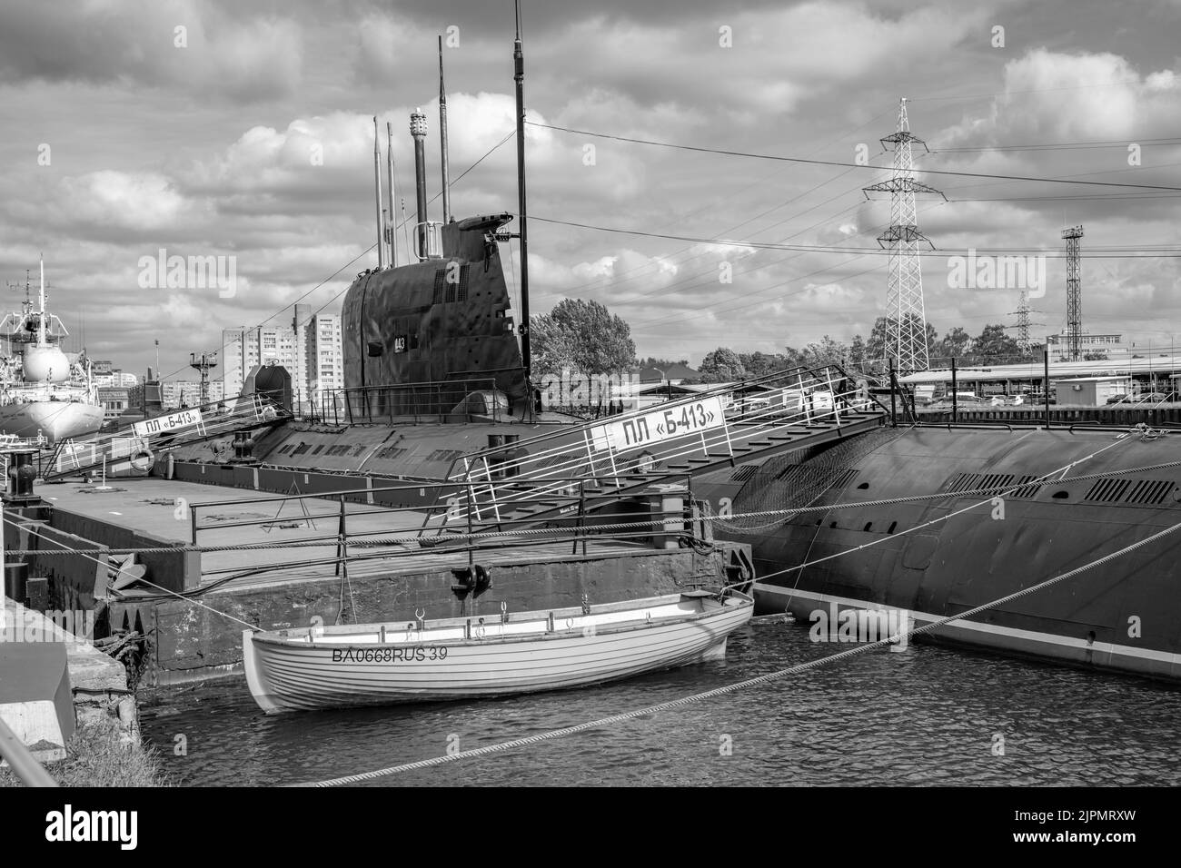 Sottomarino a Kaliningrad, Russia Foto Stock