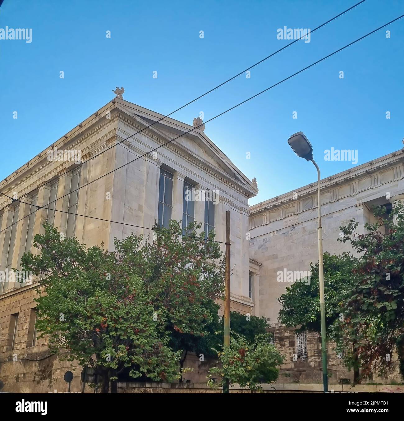Biblioteca nazionale di Atene in Grecia. Foto Stock
