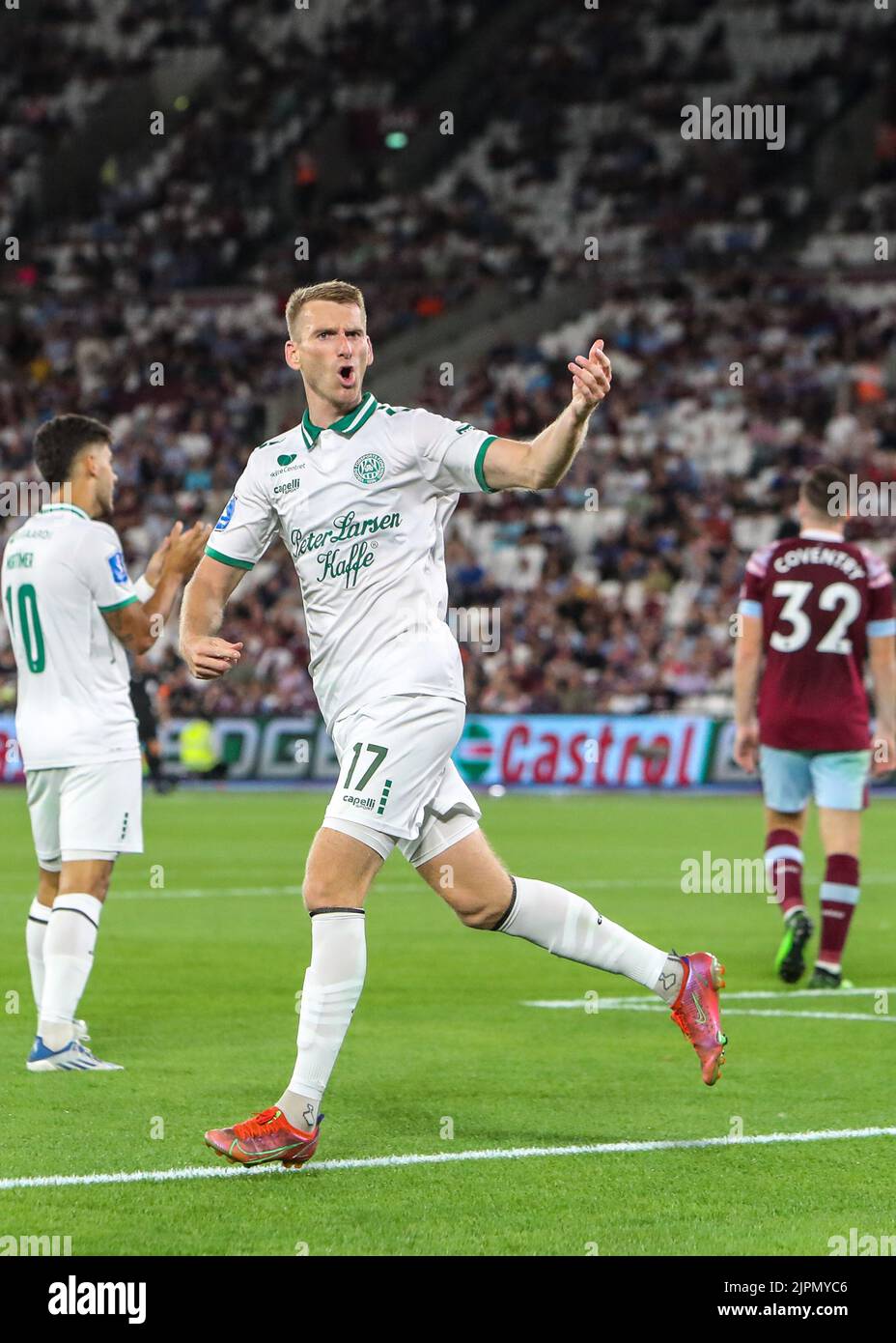 Londra, Regno Unito. 18th ago, 2022. X durante il Play-off Round della UEFA Conference League, partita di prima tappa tra West Ham United e Viborg FF allo stadio di Londra il 18th 2022 agosto a Londra, Inghilterra. (Foto di John Rainford/phcimages.com) Credit: PHC Images/Alamy Live News Foto Stock