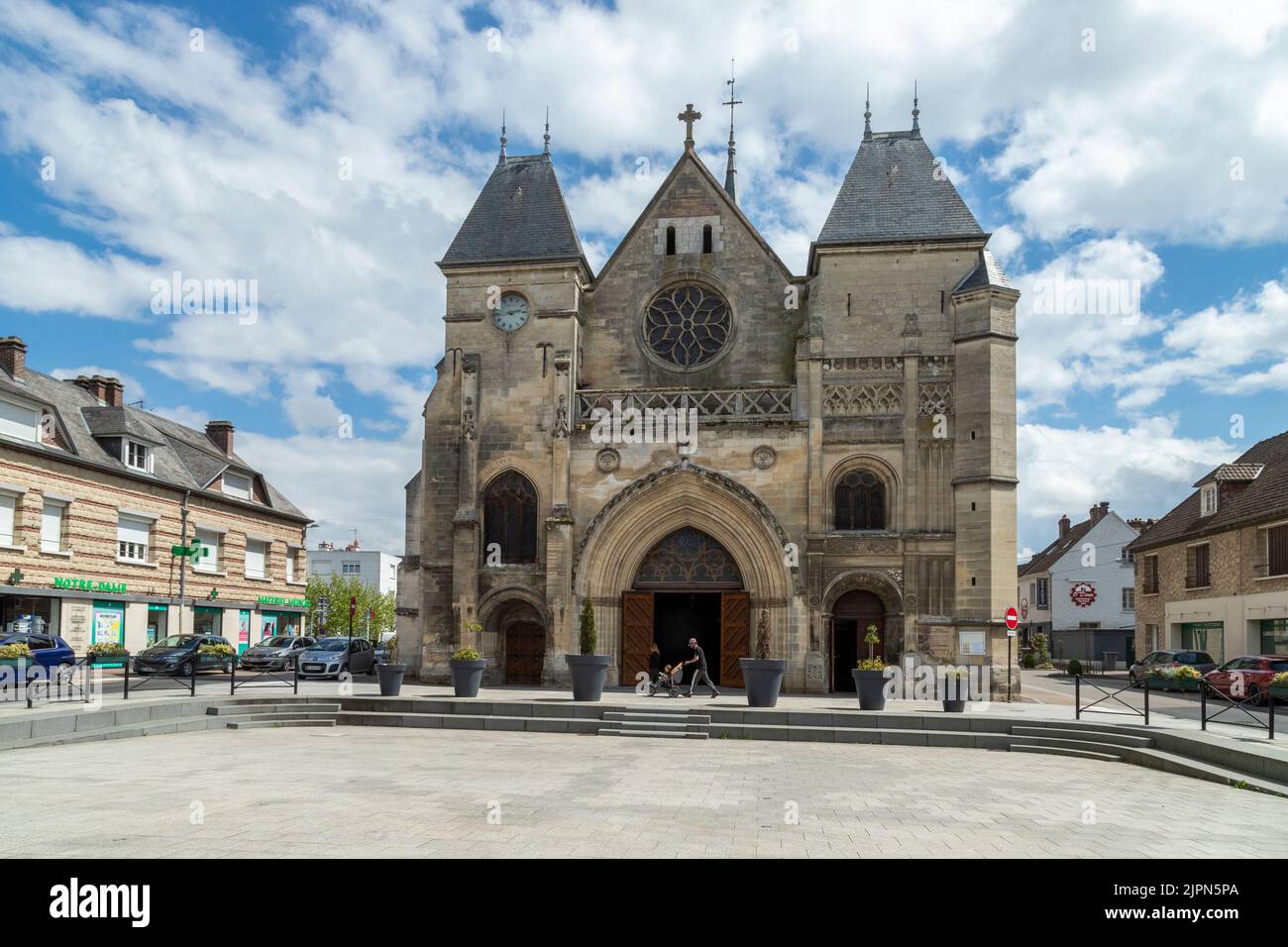 Francia, Seine Maritime, Blangy sur Bresle, Notre Dame chiesa // Francia, Seine-Maritime (76), Blangy-sur-Bresle, église Notre-Dame Foto Stock