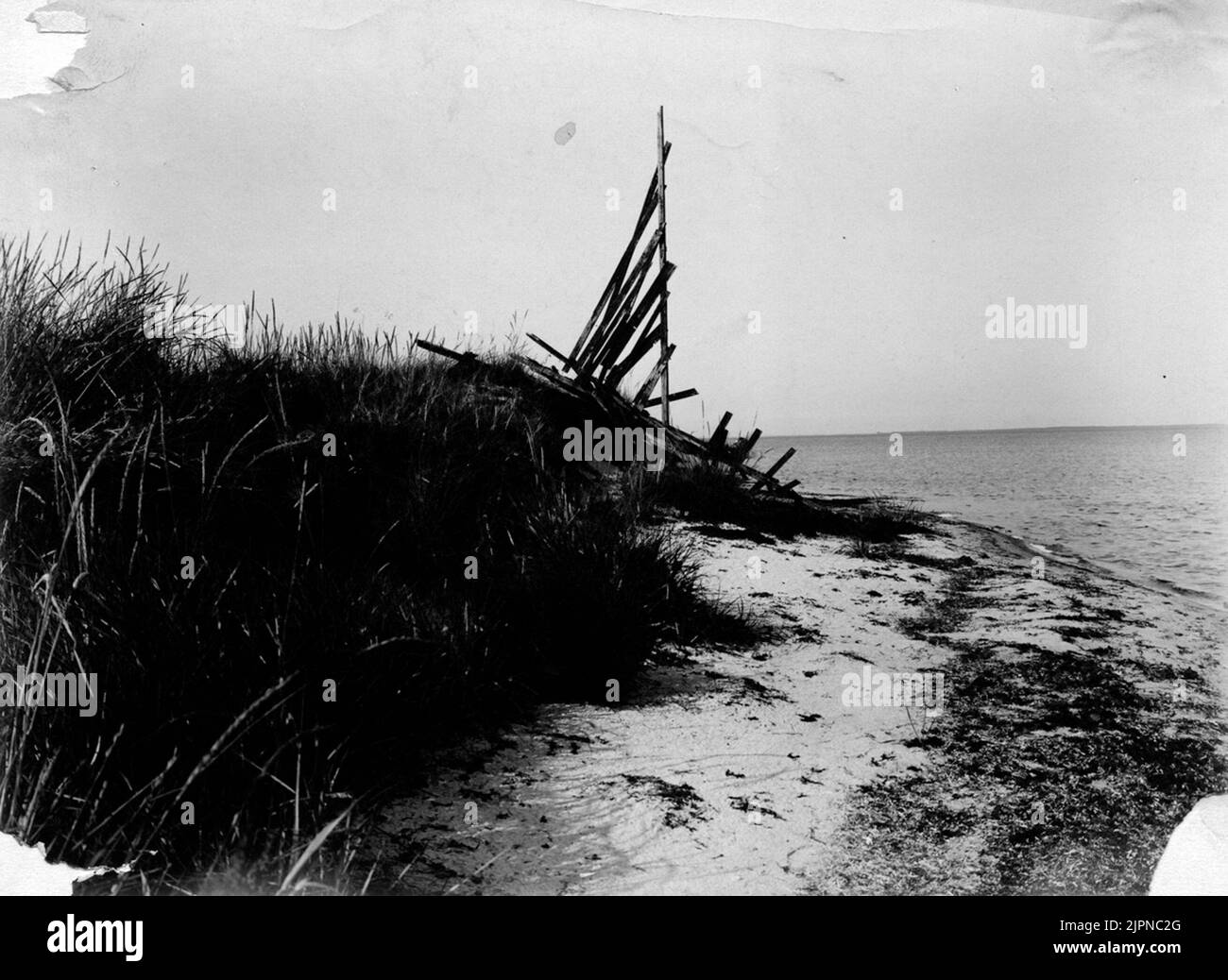 Il resto del vecchio marchio di mare a Kläppen, 1918. Resten AV det gamla sjömärket på Kläppen, 1918. Foto Stock