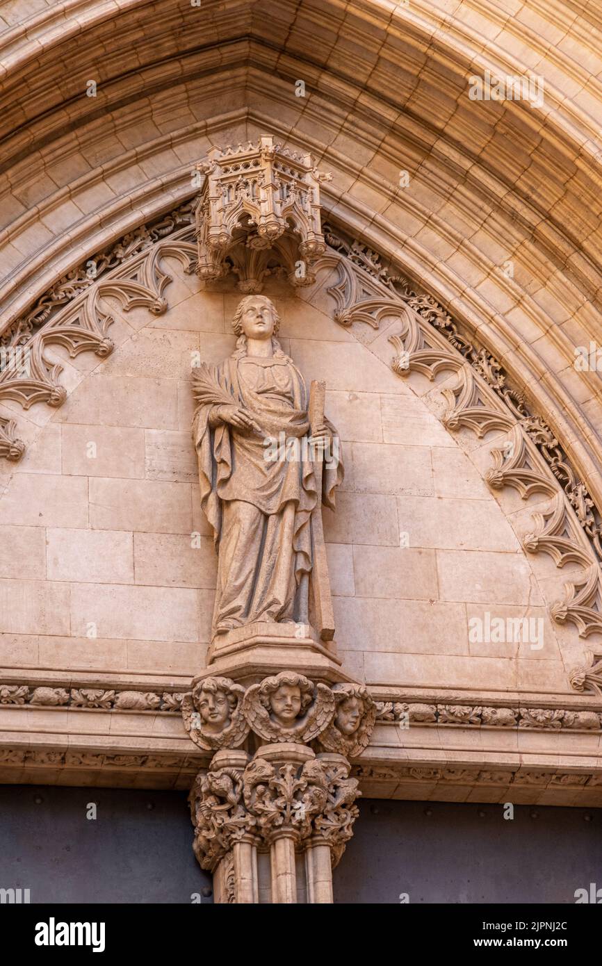 Palma di Maiorca, Spagna. L'Esglesia de Santa Eularia (Chiesa di Sant'Eulalia) Foto Stock