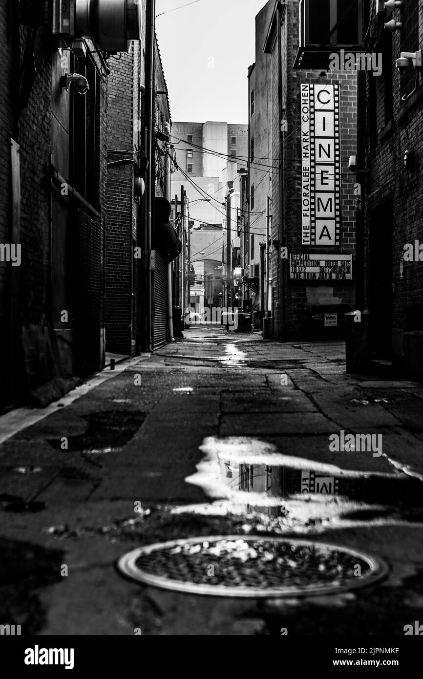 Il vicolo del centro di Charleston, West Virginia Foto Stock