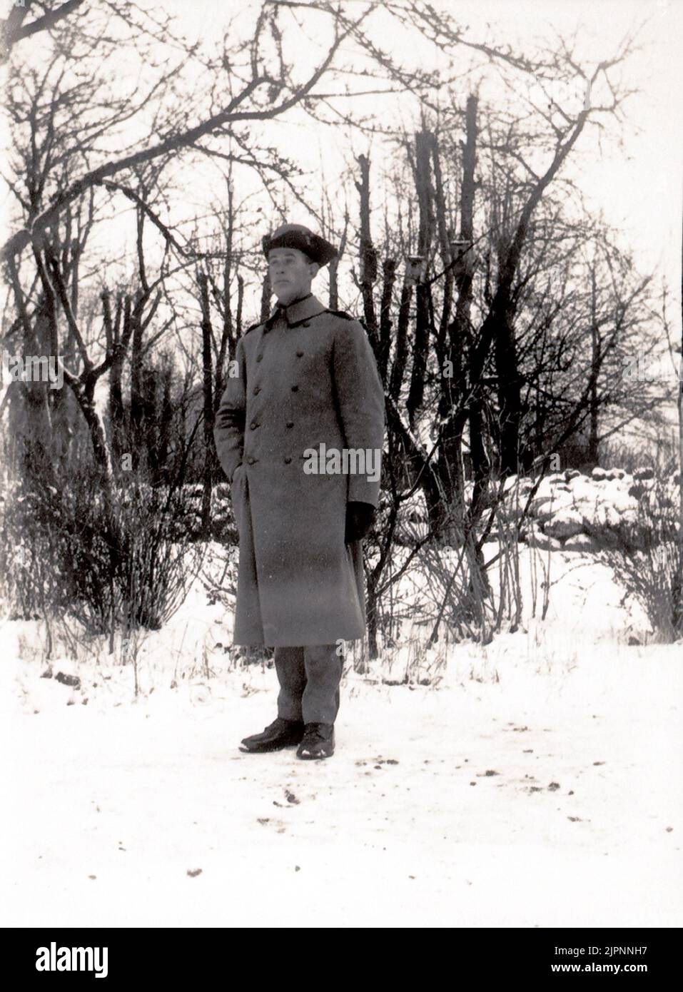 Campo di Torsten nella sua uniforme militare. Torsten Fält i sin militäruniform. Foto Stock