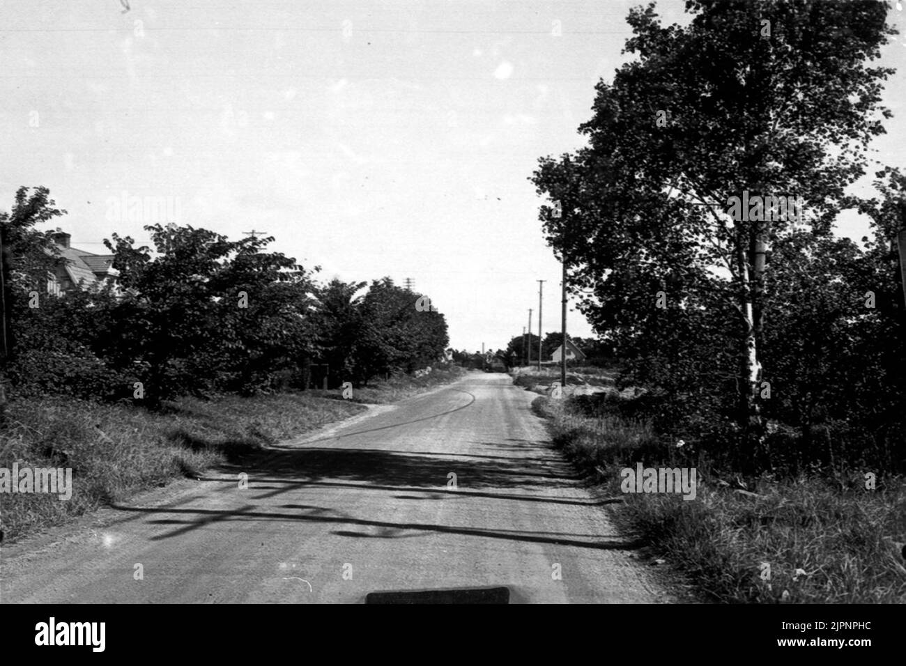 Strada danese prima dell'allargamento 23 ottobre 1954. Danska vägen före breddning 23 oktober 1954. Foto Stock