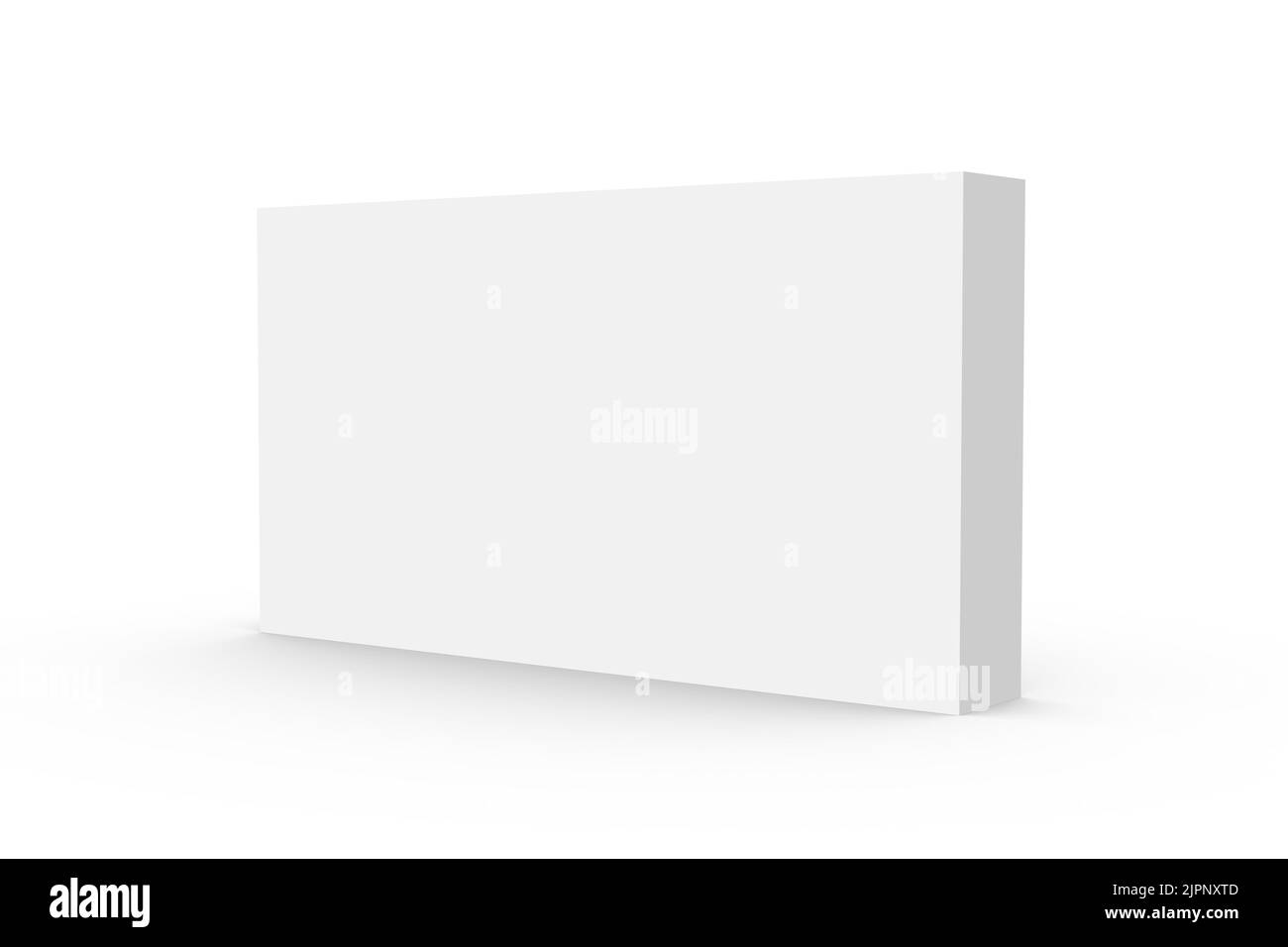 Semplice scatola da esterno da 3D mm isolata su sfondo bianco Foto Stock