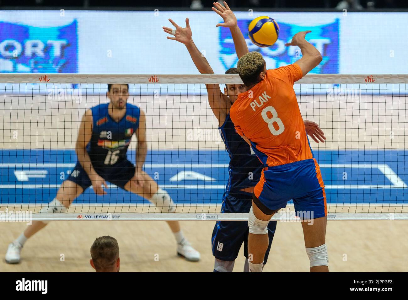 Bologna, Italia. 20th luglio 2022. Pallavolo Nations League 2022 - le finali - Italia vs Paesi Bassi Foto Stock