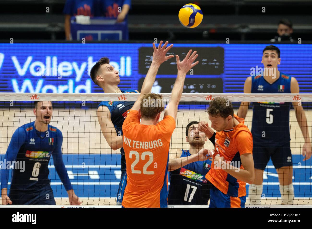 Bologna, Italia. 20th luglio 2022. Pallavolo Nations League 2022 - le finali - Italia vs Paesi Bassi Foto Stock