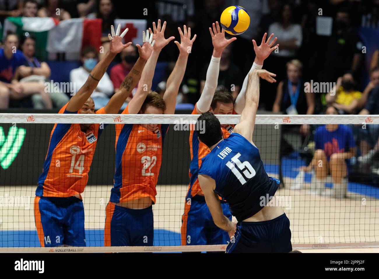 Bologna, Italia. 20th luglio 2022. Pallavolo Nations League 2022 - le finali - Italia vs Paesi Bassi Foto Stock