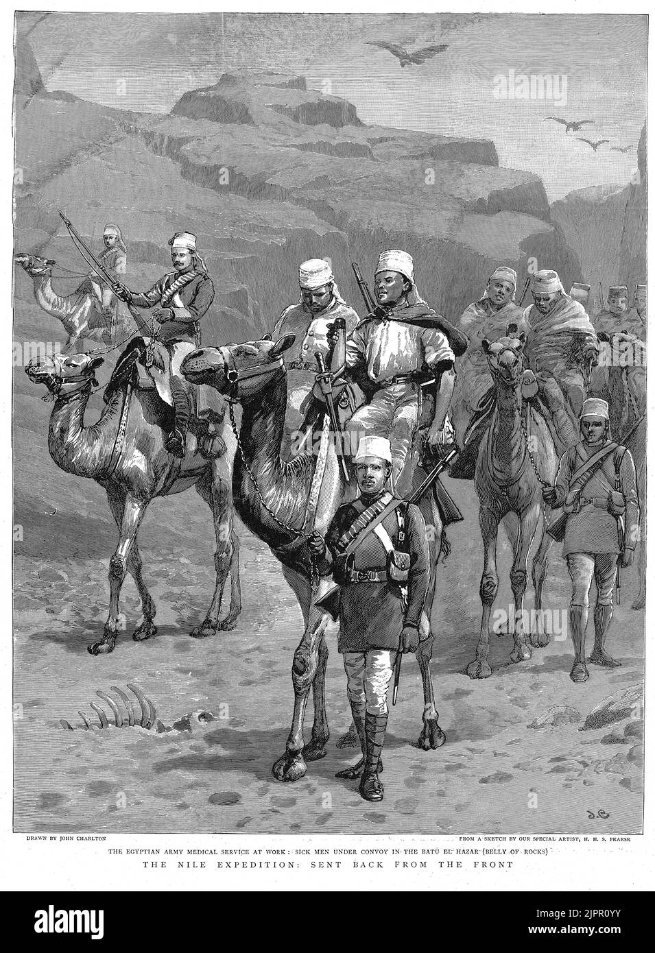 I soldati della spedizione sul Nilo sono tornati dal fronte nel 1896. Foto Stock