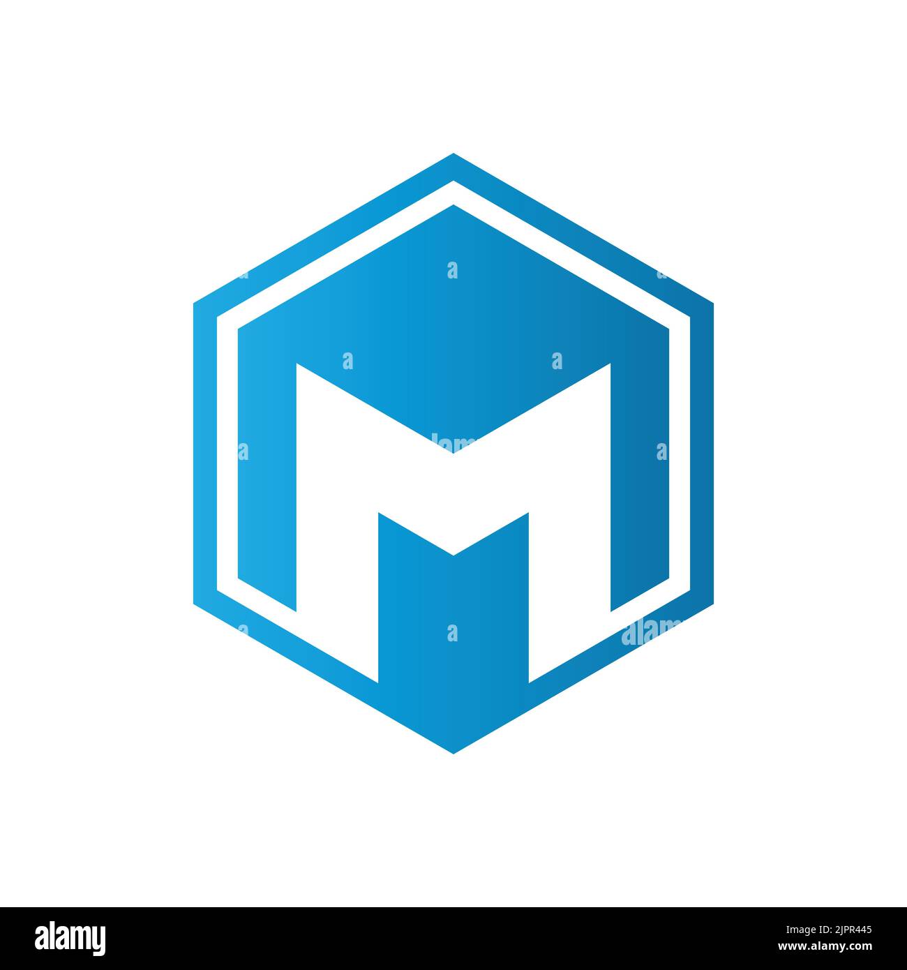 Logo M Build, emblema M, simbolo del marchio Illustrazione Vettoriale