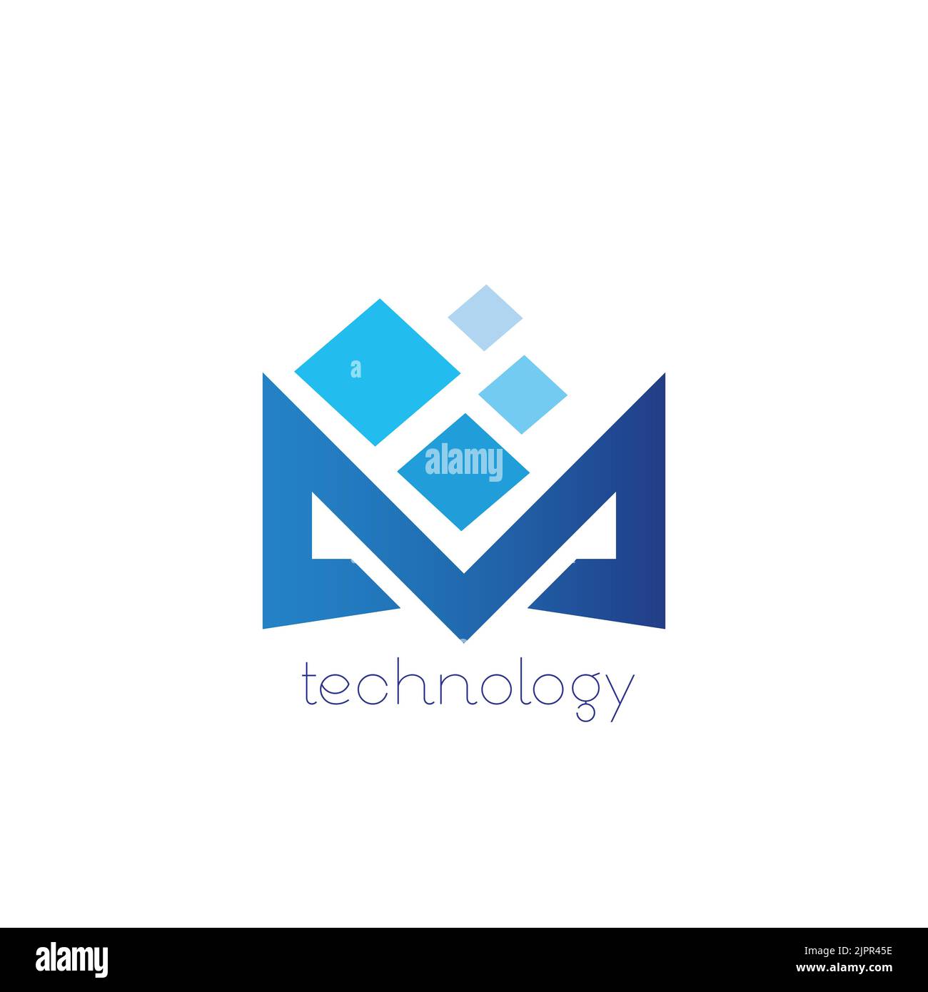 Logo M Build, emblema M, simbolo del marchio Illustrazione Vettoriale