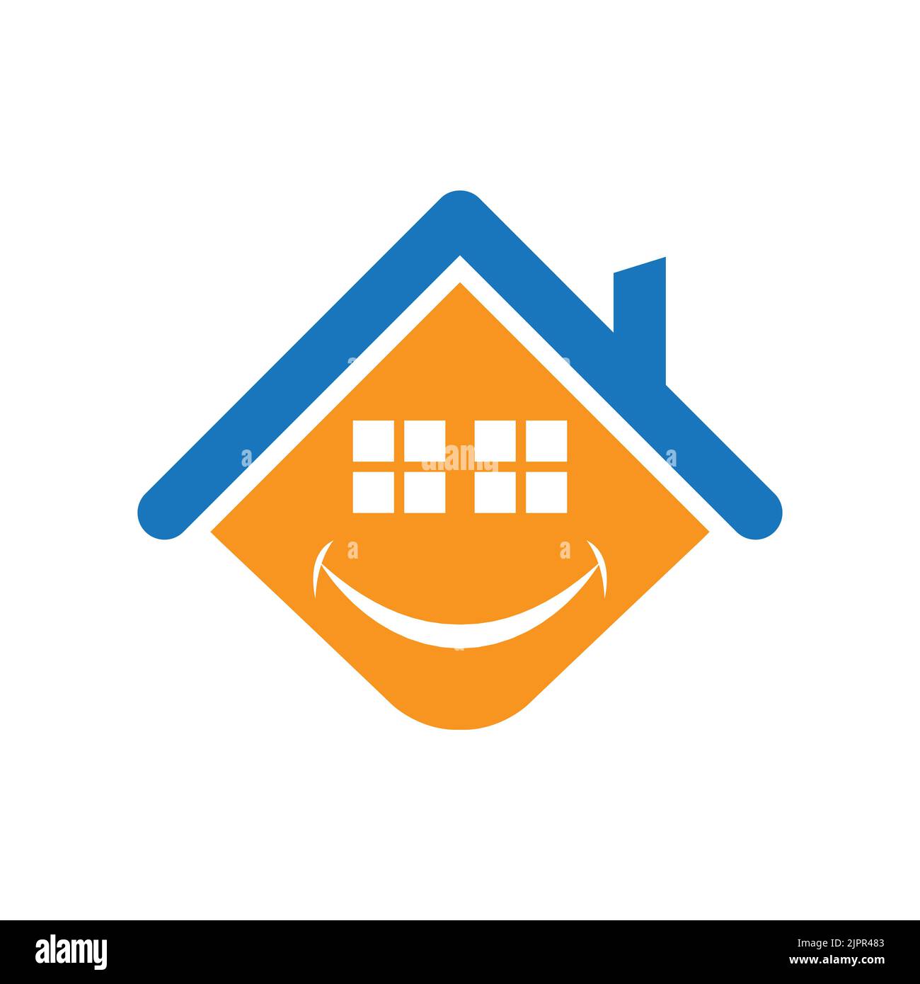 logo immobiliare, emblema di design del logo aziendale Illustrazione Vettoriale