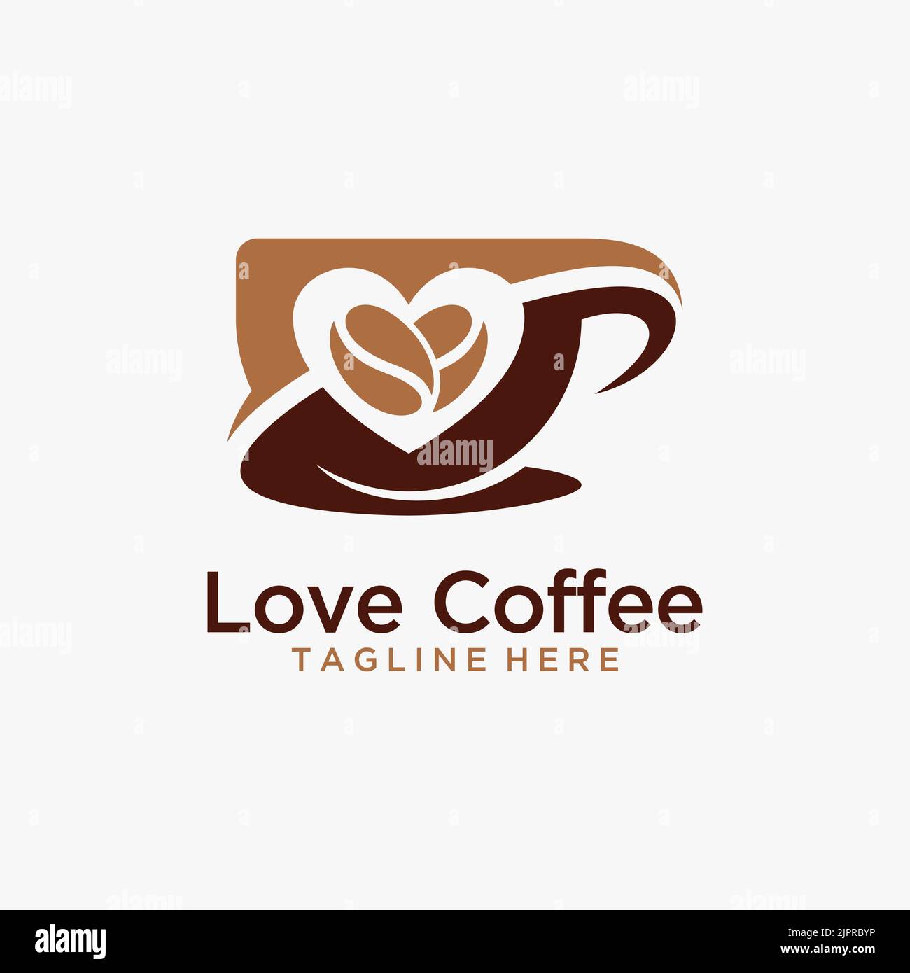 Logo Love Coffee Illustrazione Vettoriale