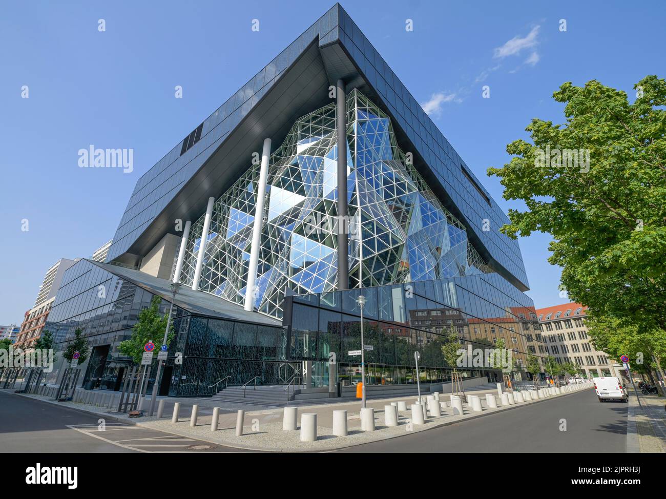 Nuovo edificio Springer-Verlag, Axel-Springer-Strasse, Zimmerstrasse, Kreuzberg, Friedrichshain-Kreuzberg, Berlino, Germania Foto Stock