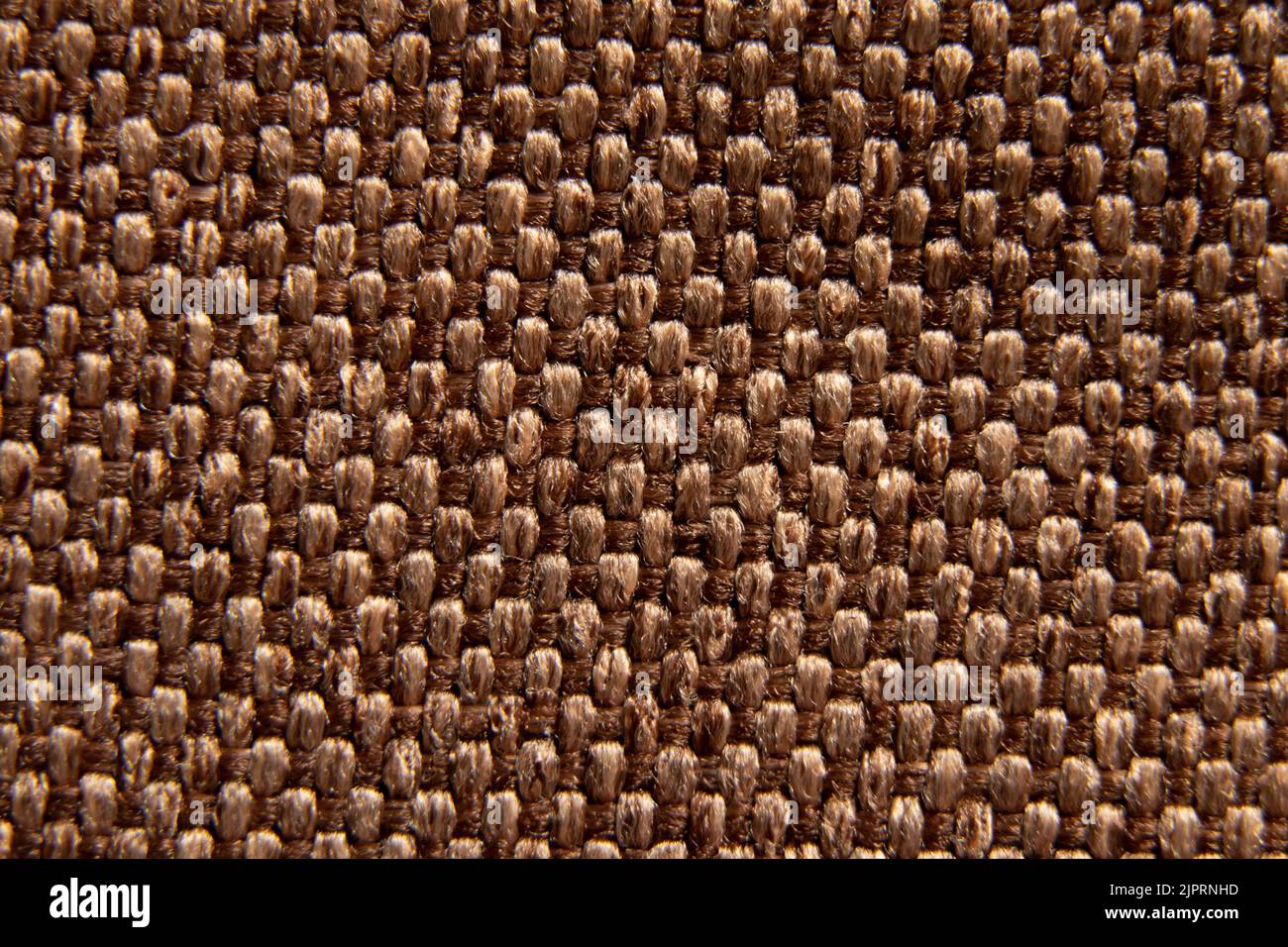 Tessuto marrone per lo sfondo, tessuto per la foto macro di sfondo Foto Stock