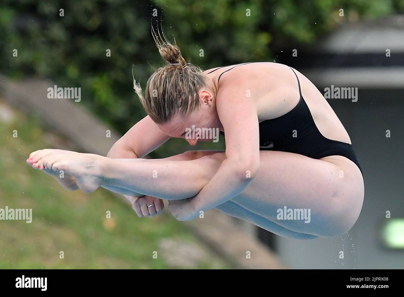 Roma, . 19th ago, 2022. Lauren Hallaselka durante i Campionati europei di nuoto Roma 2022. Roma 19th Agosto 2022 Photographer01 Credit: Agenzia indipendente per le foto/Alamy Live News Foto Stock