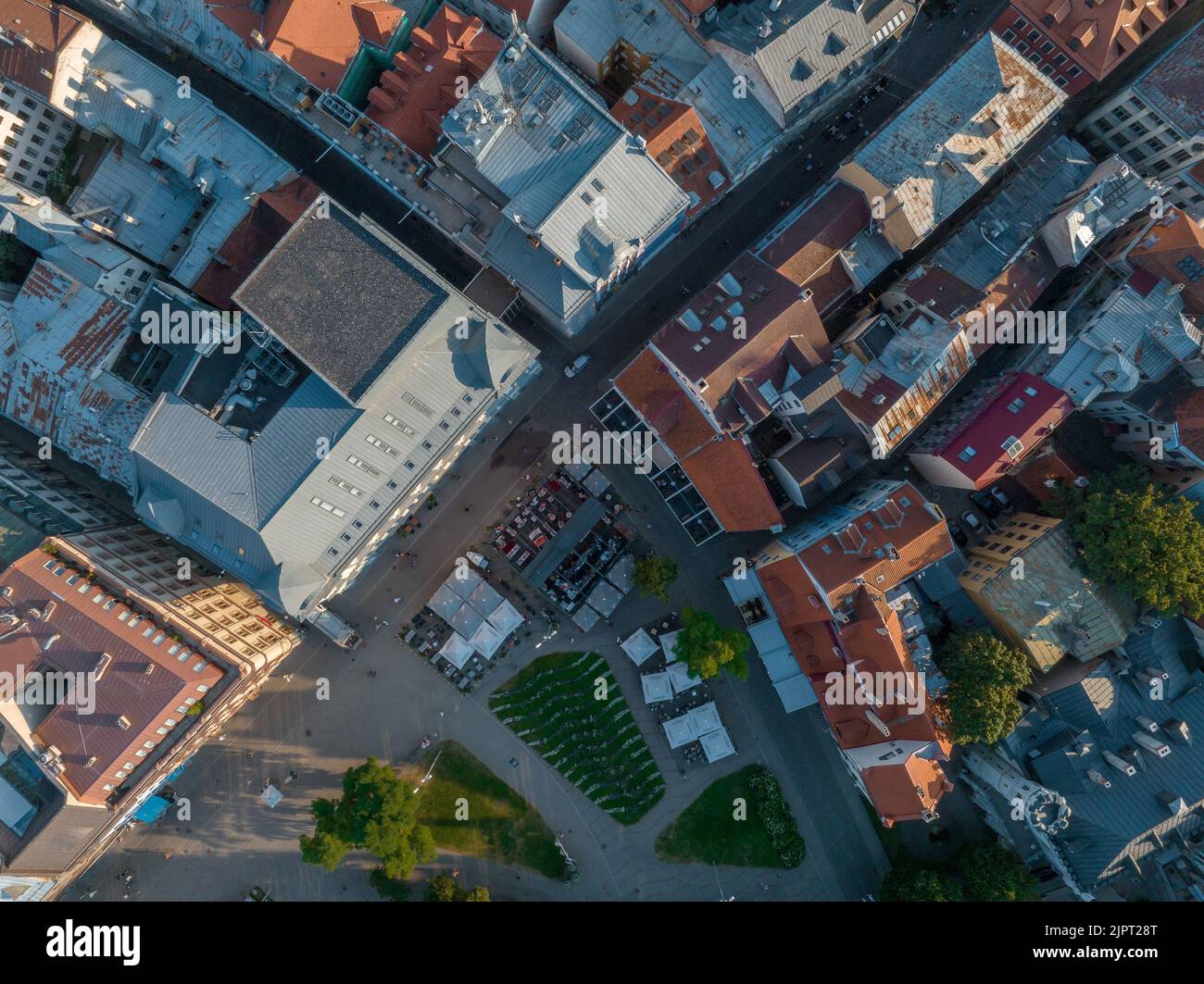 Splendida vista aerea della città di riga, la capitale della Lettonia. Foto Stock