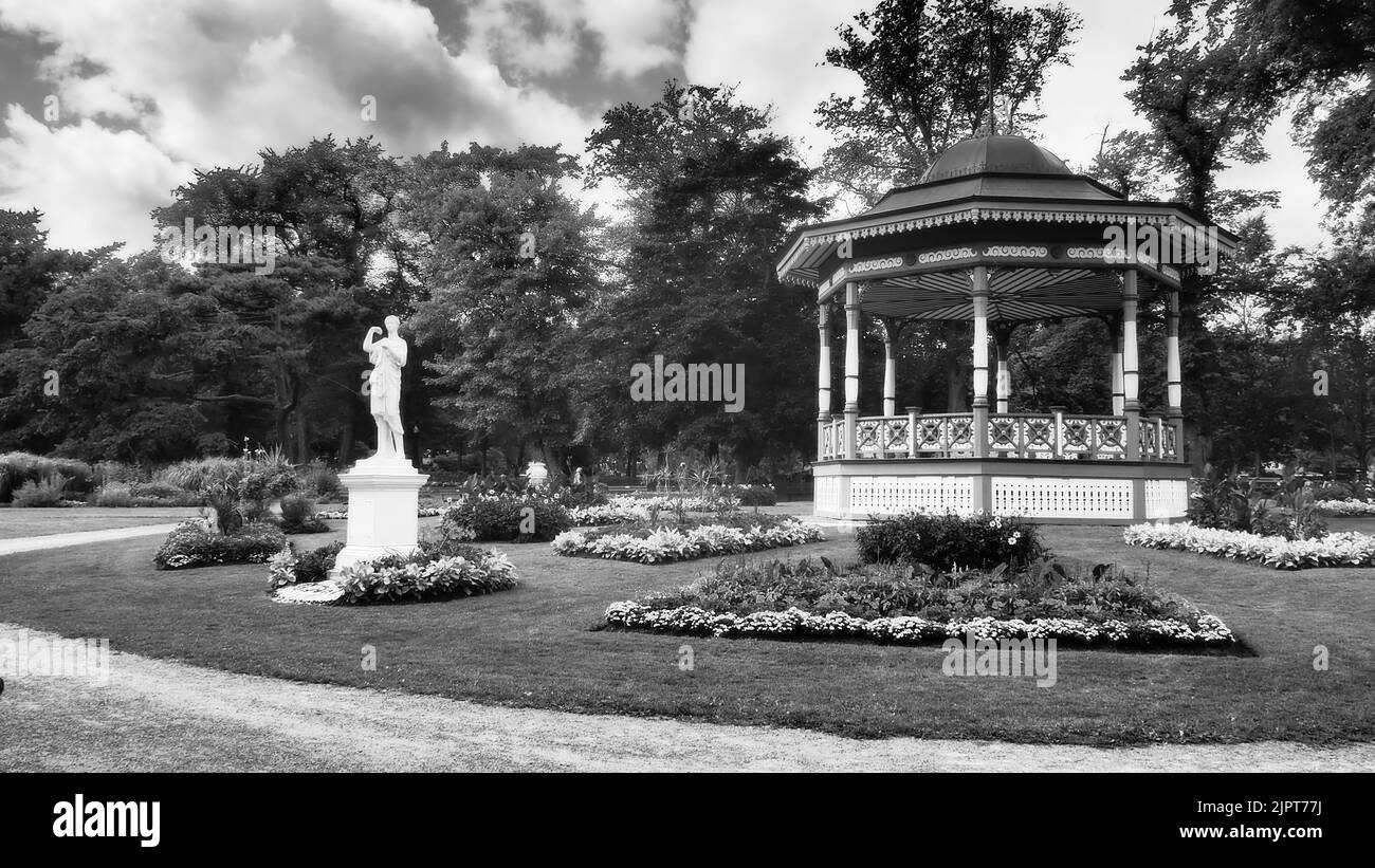Giardini pubblici di Halifax in estate. Foto Stock