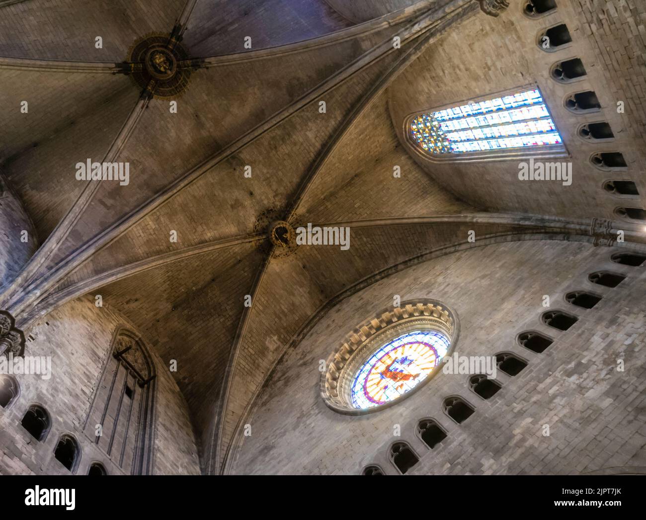 Girona, Spagna - 26 giugno 2022: L'antica cattedrale di Girona (Catalunia/Spagna) Foto Stock