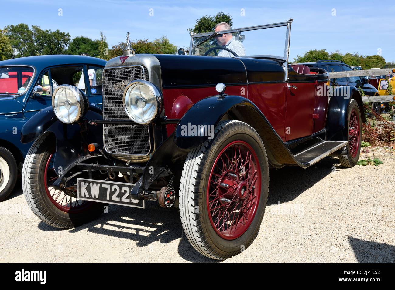 Classic Car meeting nel mese di agosto Hook Norton Brewery Oxfordshire Inghilterra regno unito 2022 Foto Stock