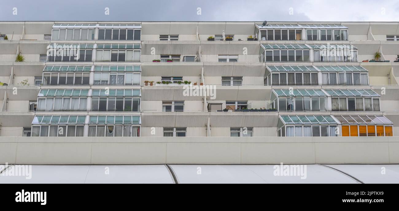 Brunswick Centre Apartments, Londra, Regno Unito Foto Stock