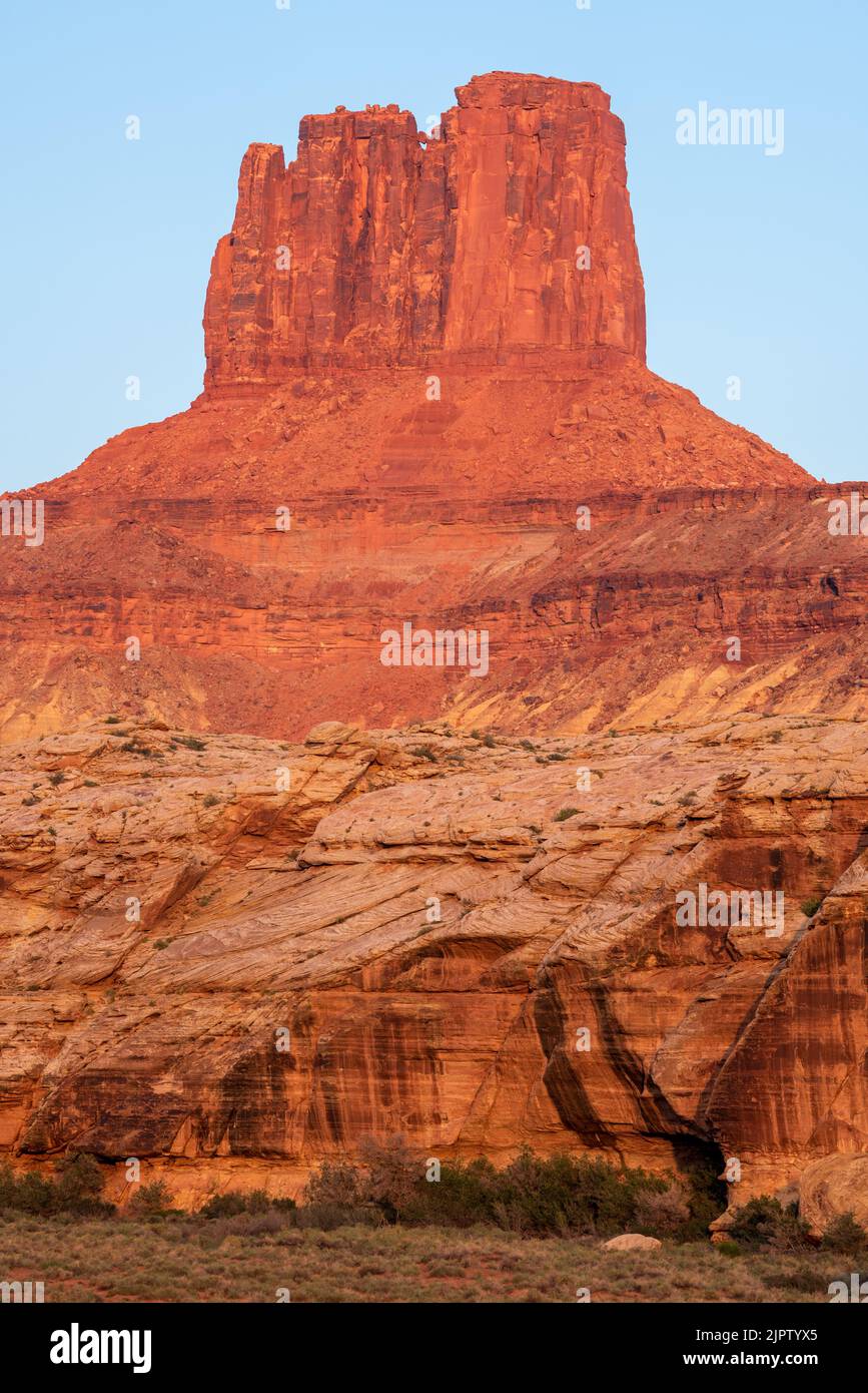 Uno dei Buttes of the Cross, Canyonlands National Park, Utah. Foto Stock