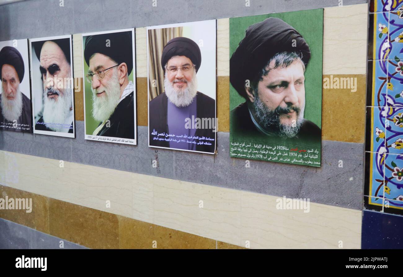 Libano baalbek hermel governatorato hezbollah bandiere cartelloni