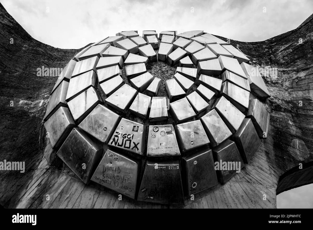 Spomenik rivoluzionaria naroda Moslavine in Croazia Foto Stock