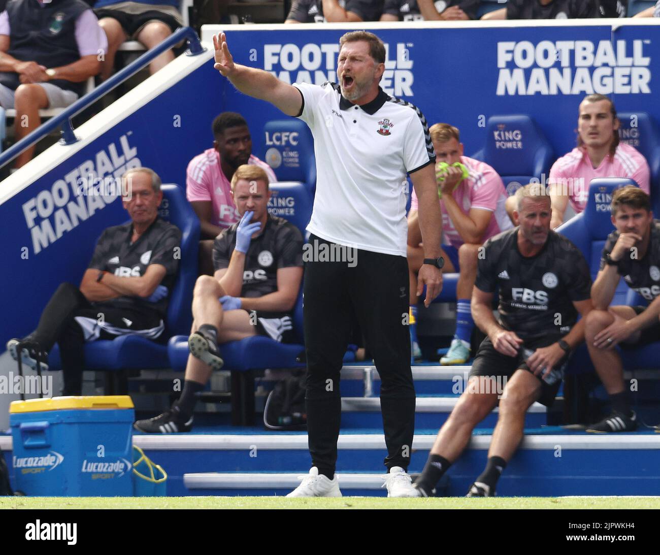 Leicester, Regno Unito. 20th ago, 2022. Ralph Hasenhuttl manager di Southampton durante la partita della Premier League al King Power Stadium di Leicester. Il credito dell'immagine dovrebbe essere: Darren Staples/Sportimage Credit: Sportimage/Alamy Live News Foto Stock