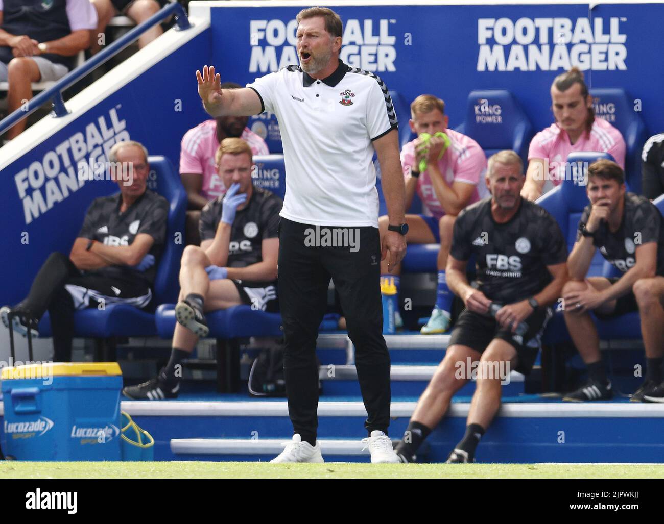 Leicester, Regno Unito. 20th ago, 2022. Ralph Hasenhuttl manager di Southampton durante la partita della Premier League al King Power Stadium di Leicester. Il credito dell'immagine dovrebbe essere: Darren Staples/Sportimage Credit: Sportimage/Alamy Live News Foto Stock