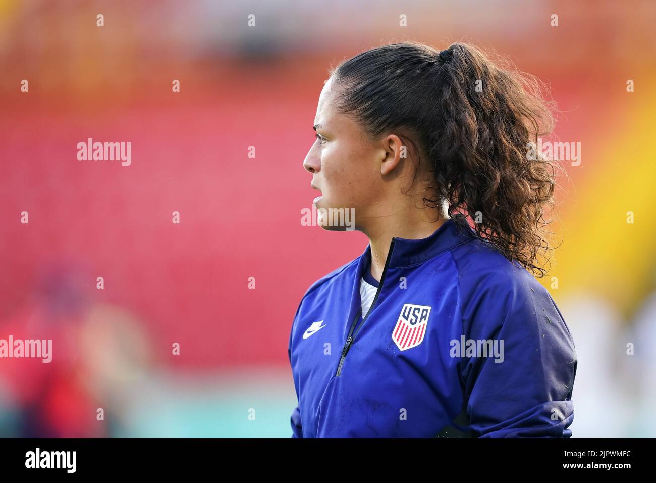Alajuela, Costa Rica. 17th ago, 2022. Alajuela, Costa Rica, 17th 2022 agosto: Durante la Coppa del mondo di donne FIFA U20 Costa Rica 2022 partita di calcio tra Stati Uniti e Giappone a Morera Soto ad Alajuela, Costa Rica. (Daniela Porcelli/SPP) Credit: SPP Sport Press Photo. /Alamy Live News Foto Stock