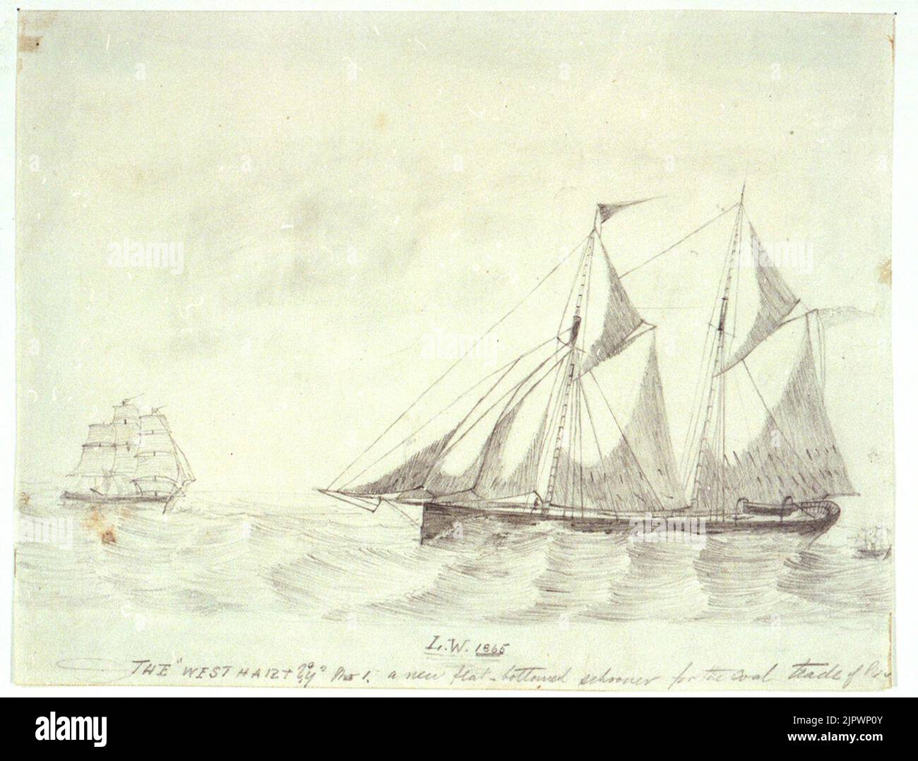 La West Hartley n. 1. Una nuova goletta a fondo piatto per il commercio del carbone Foto Stock