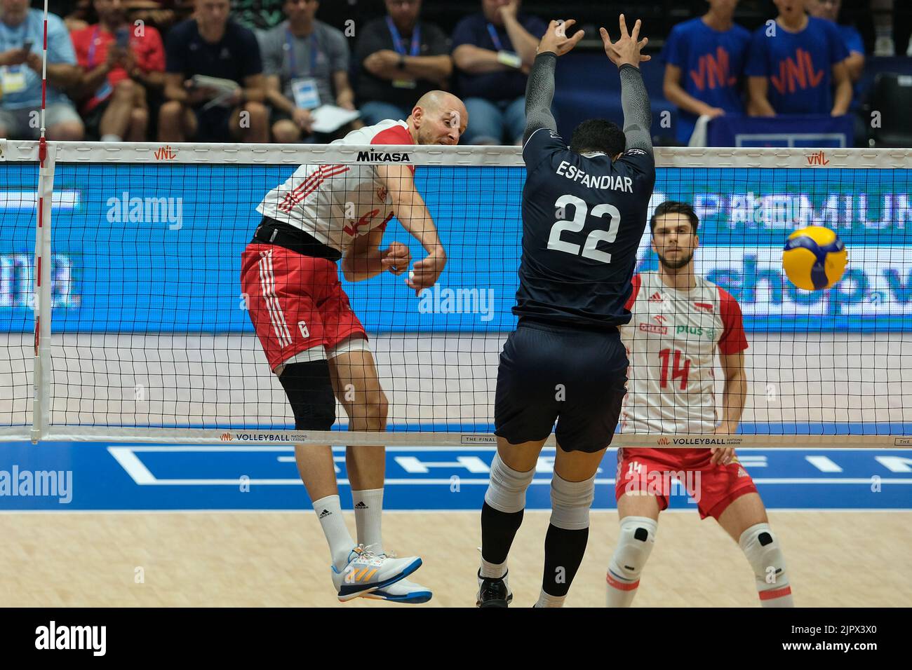 Bologna, Italia. 21th luglio 2022. Pallavolo Nations League 2022 - le finali - Polonia vs Iran Foto Stock