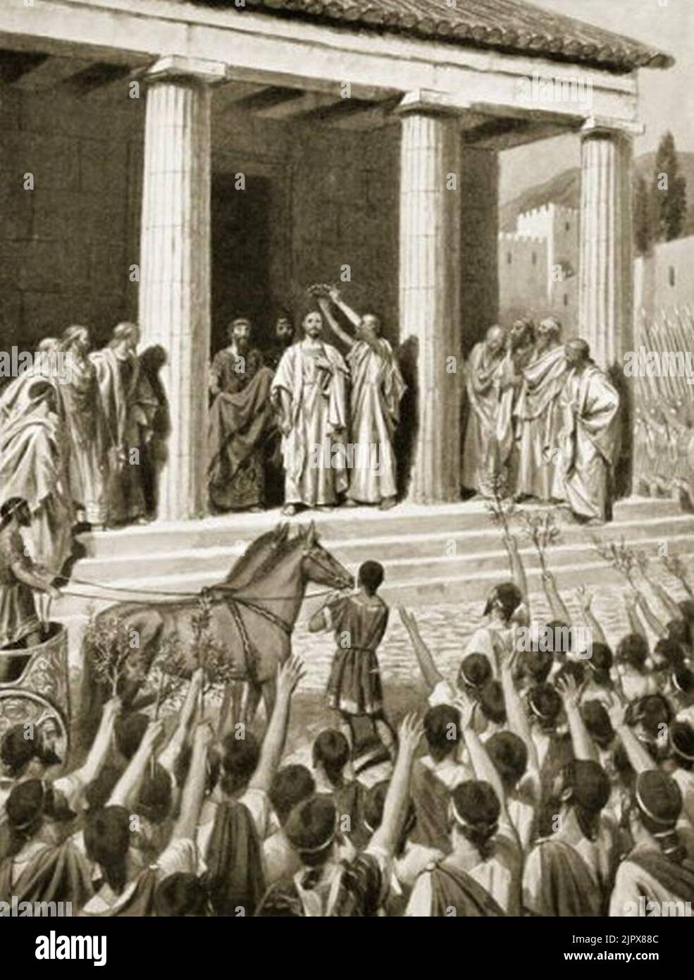 Themistocles onorato a Sparta, illustrazione da 'Hutchinson's History of the Nations', 1915 Foto Stock