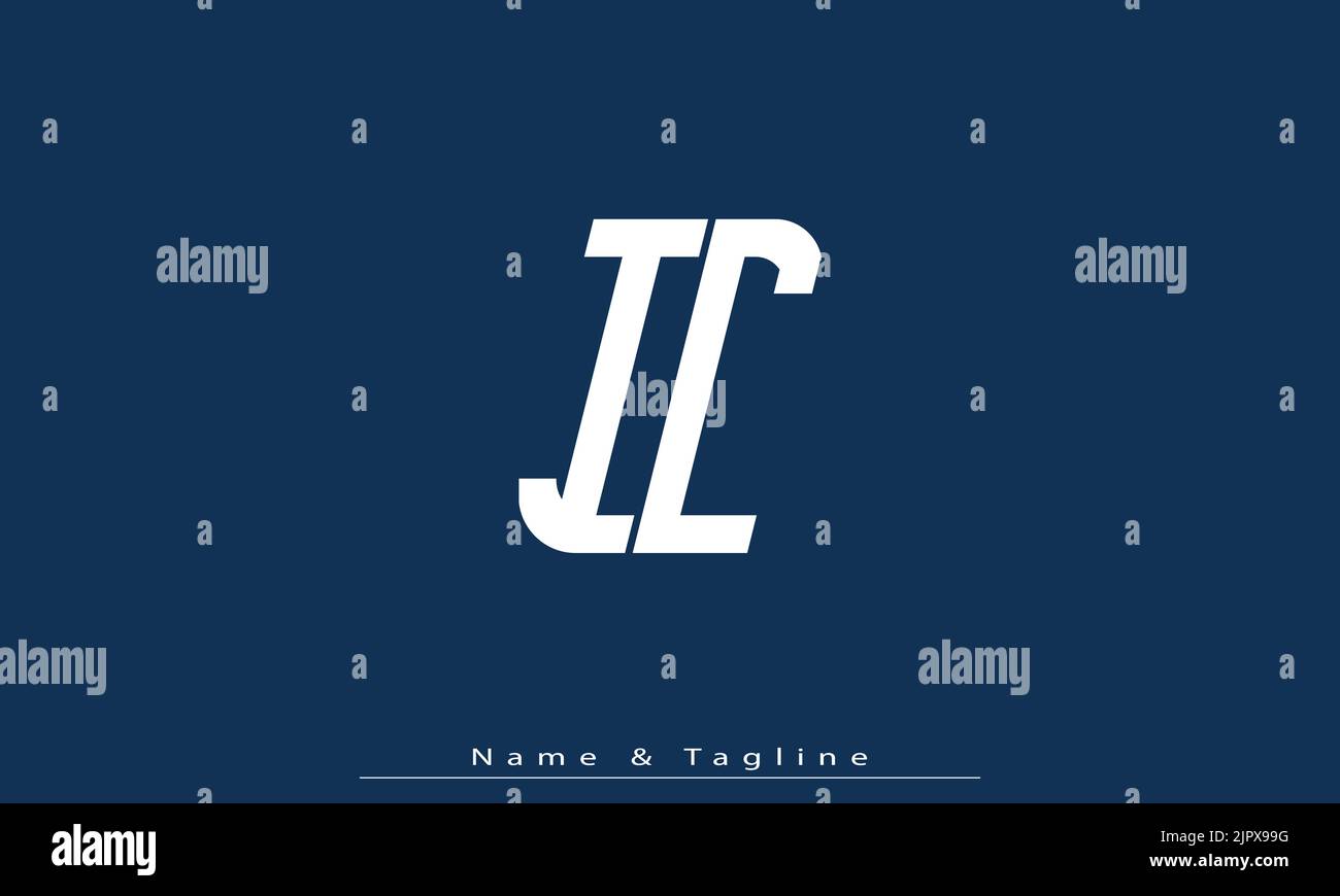 Lettere alfabetiche iniziali logo monogramma IC , ci Illustrazione Vettoriale