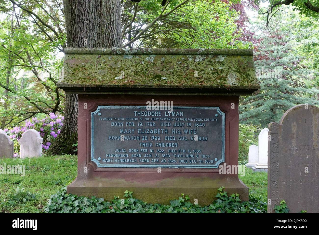 Famiglia Theodore Lyman - Cimitero del Monte Auburn Foto Stock
