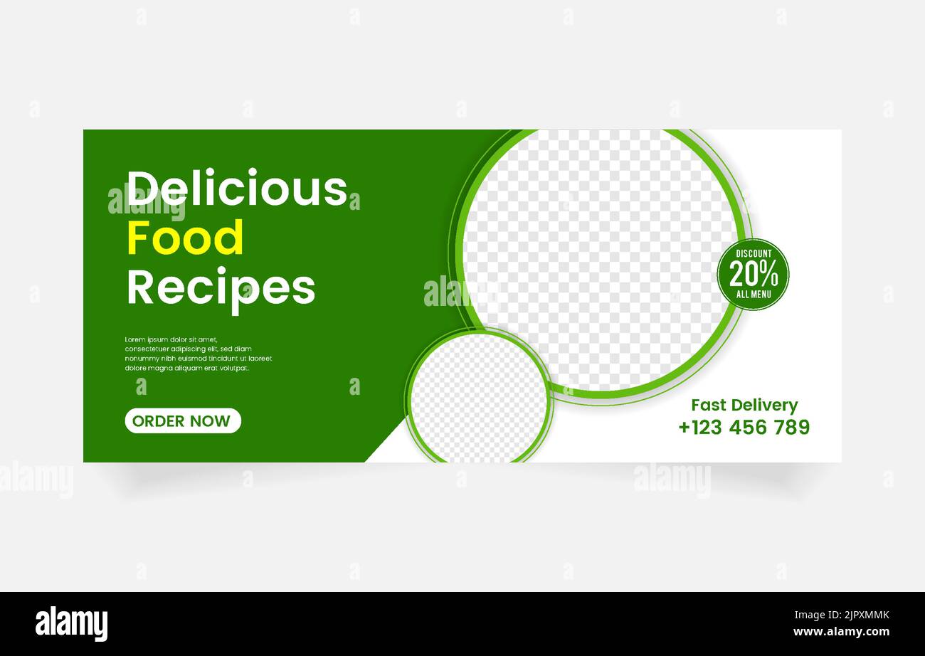 promozione media food restaurant and cafe template Illustrazione Vettoriale