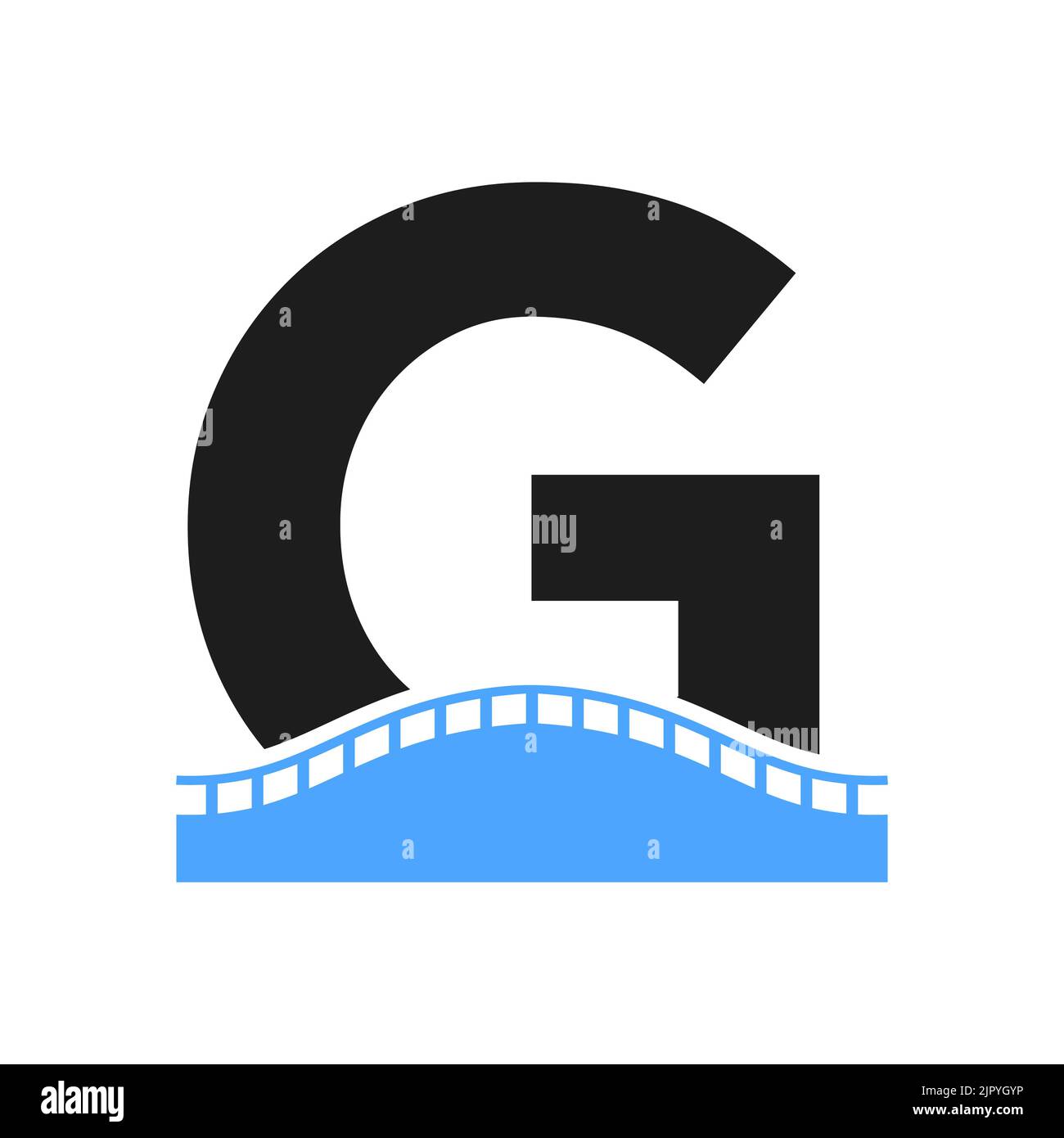 Logo del bridge G per il modello vettoriale aziendale Trasporti, Viaggi e costruzioni Illustrazione Vettoriale