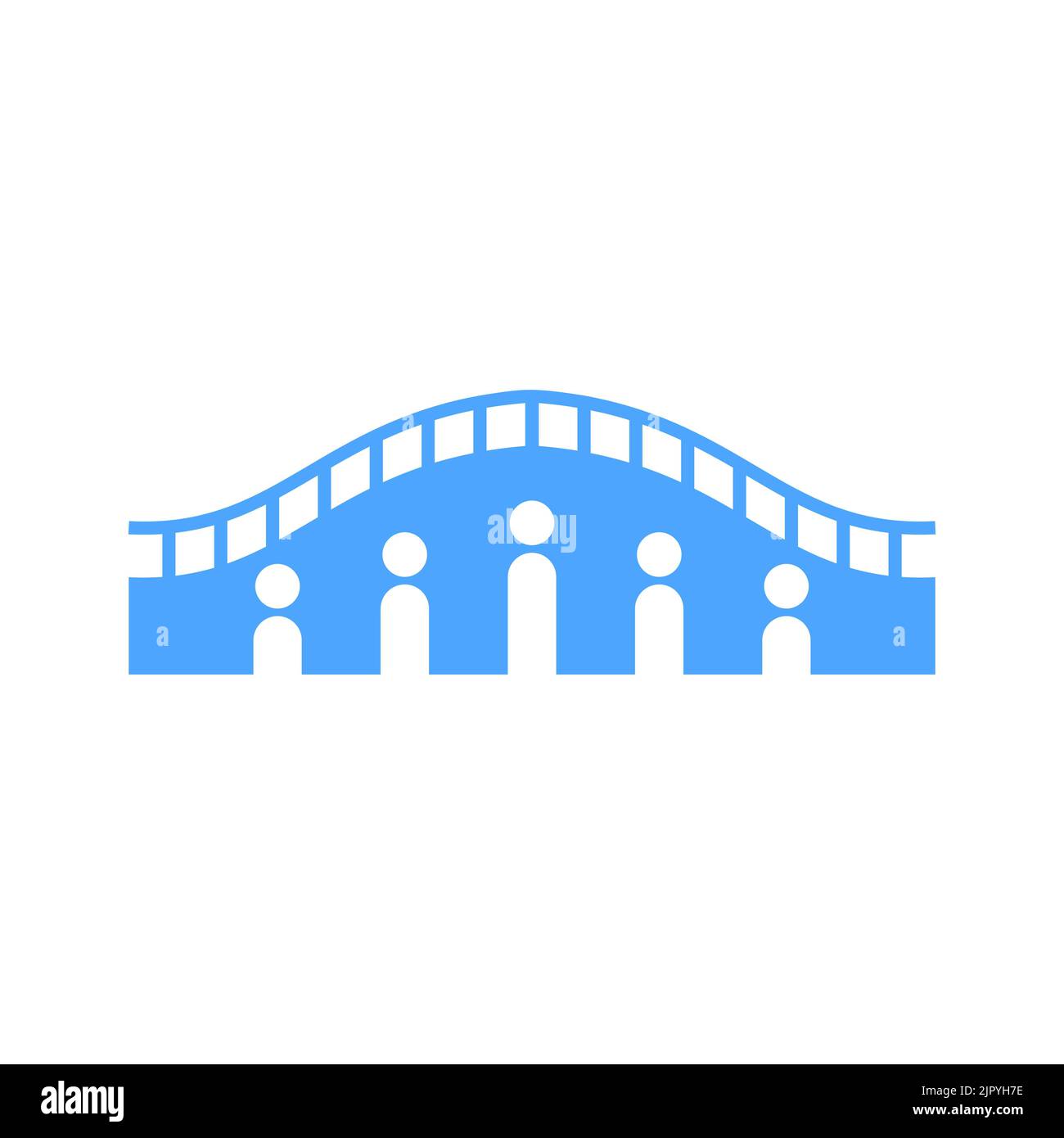 Logo Unity Bridge per il modello vettoriale aziendale Trasporti, Viaggi e costruzioni Illustrazione Vettoriale