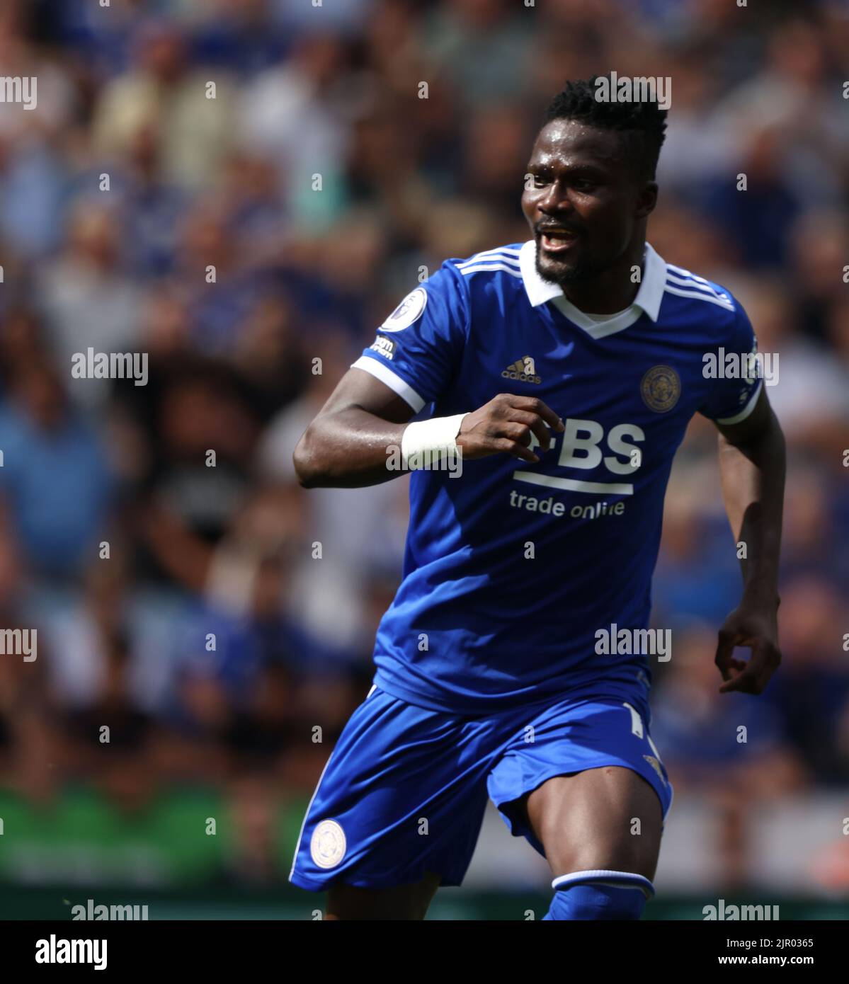 Leicester, Regno Unito. 20th ago, 2022. Daniel Amartey (LC) alla partita Leicester City contro Southampton EPL Premier League, al King Power Stadium, Leicester, Regno Unito, il 20 agosto 2022 Credit: Paul Marriott/Alamy Live News Foto Stock