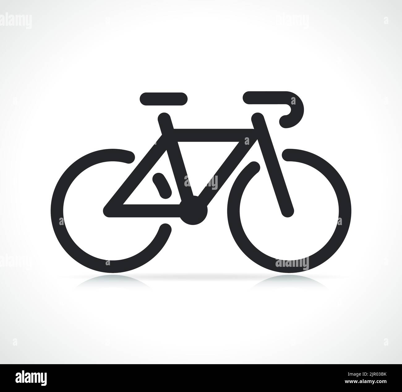 bicicletta o bicicletta icona in bianco e nero Illustrazione Vettoriale