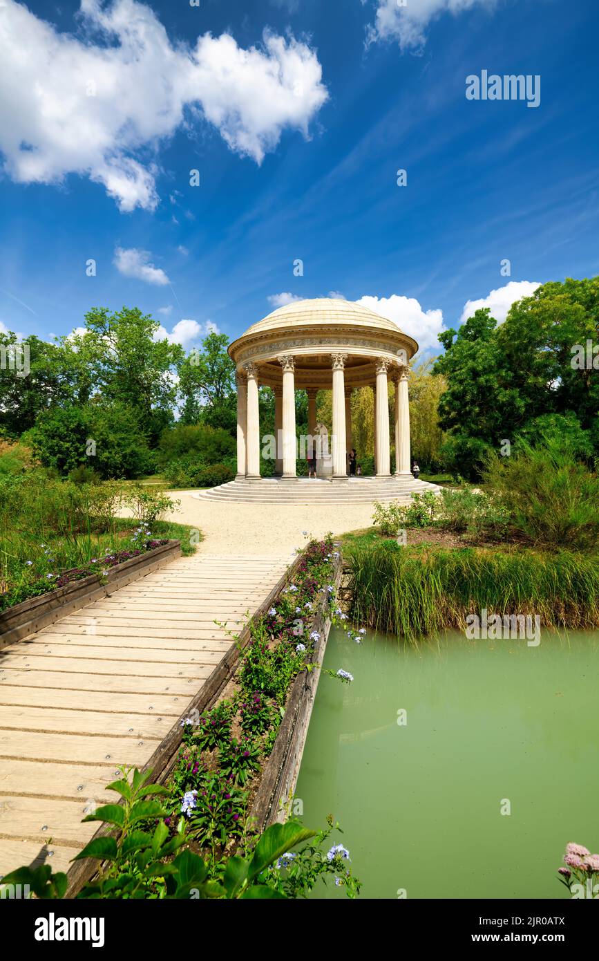 La Reggia di Versailles. Parigi Francia. Il tempio dell'amore a Petit Trianon Foto Stock