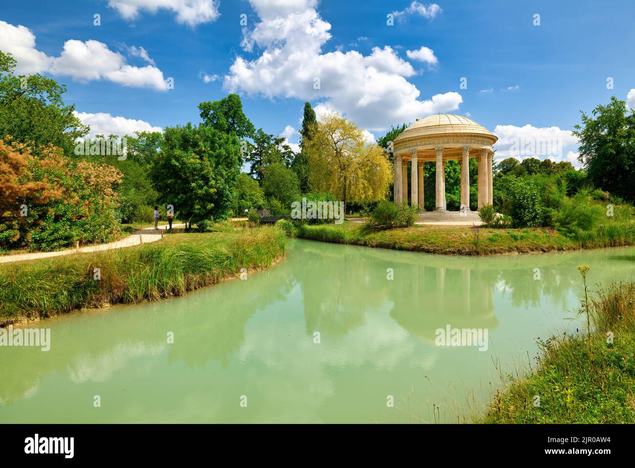 La Reggia di Versailles. Parigi Francia. Il tempio dell'amore a Petit Trianon Foto Stock